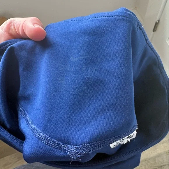 Nike Deep Blue Dri Fit Quarter Length Active Leggings Size S - Picture 5 of 5